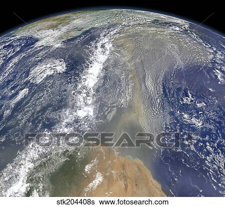 Dust heading west toward South America and the Gulf of Mexico.. View Large Photo Image Stock Photograph - Dust heading west toward South America and the Gulf of Mexico... Fotosearch