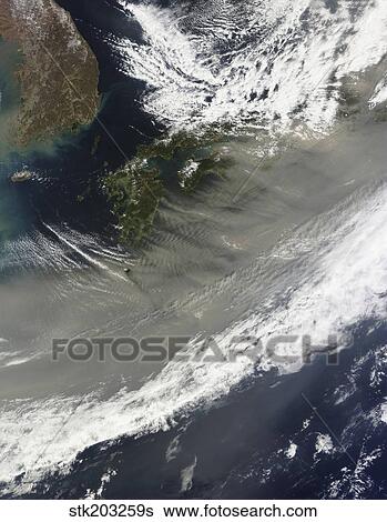 Stock Photograph - Dust over Japan . Fotosearch