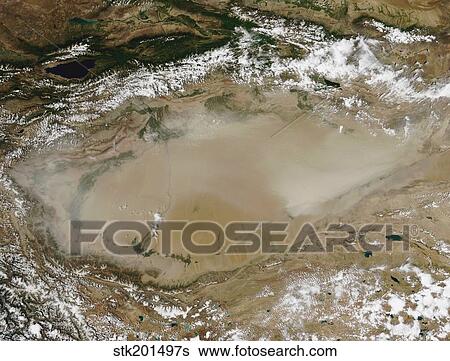 Dust storm in Taklimakan Desert, Western China. View Large Photo Image Stock Photograph - Dust storm in Taklimakan Desert, Western China.. Fotosearch