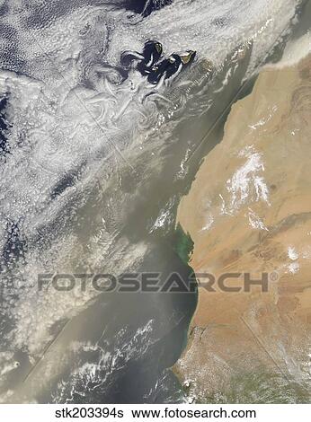 Dust storm off West Africa. View Large Photo Image Stock Photograph - Dust storm off West Africa. . Fotosearch
