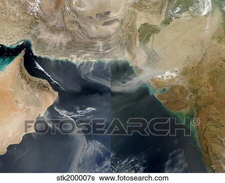 Dust storms across Iran, Afghanistan, Pakistan, and the Arabian Sea. View Large Photo Image Stock Photograph - Dust storms across Iran, Afghanistan, Pakistan, and the Arabian Sea.. Fotosearch