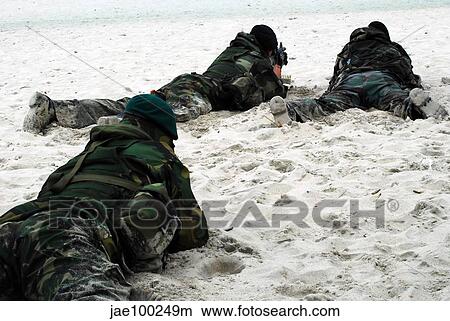 Dutch Royal Marines taking part in Operation Storm Tide. View Large Photo Image Picture - Dutch Royal Marines taking part in Operation Storm Tide.. Fotosearch