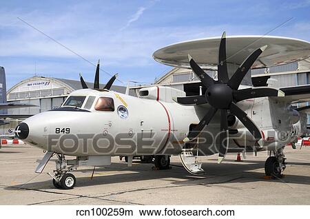 E-2D Hawkeye of the U. S. Navy at Le Bourget Airport, Paris, France. View Large Photo Image Picture - E-2D Hawkeye of the U. S. Navy at Le Bourget Airport, Paris, France.. Fotosearch