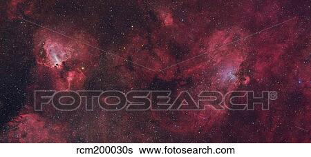 Eagle Nebula and Swan Nebula View Large Photo Image Stock Photograph - Eagle Nebula and Swan Nebula. Fotosearch