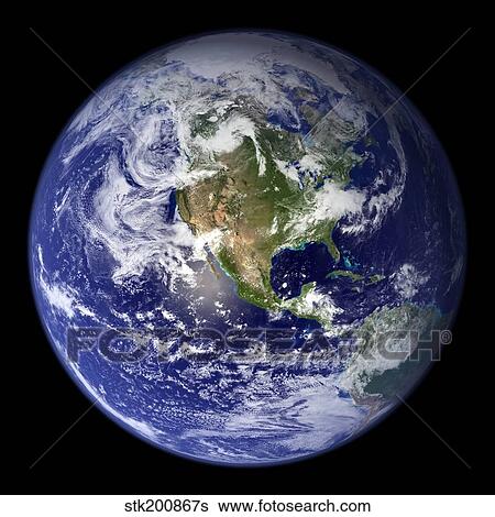 Earth showing the western hemisphere. View Large Photo Image Stock Photograph - Earth showing the western hemisphere.. Fotosearch