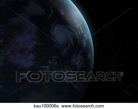 Earth View Large Illustration Stock Illustration - Earth. Fotosearch