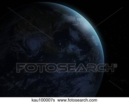 Earth View Large Illustration Stock Illustration - Earth. Fotosearch