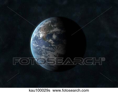 Earth View Large Illustration Stock Illustration - Earth. Fotosearch
