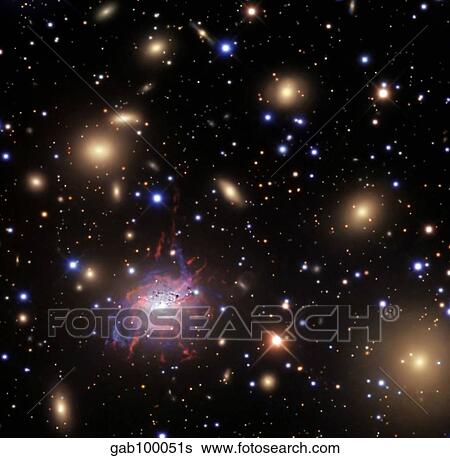 Elliptical galaxy NGC 1275. View Large Photo Image Stock Photograph - Elliptical galaxy NGC 1275.. Fotosearch