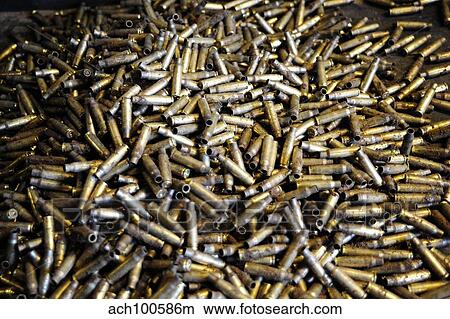 Empty 7. 62mm brass casings. View Large Photo Image Picture - Empty 7. 62mm brass casings.. Fotosearch