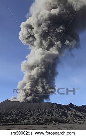 Eruption of ash cloud from crater of Mount Bromo, Tengger Caldera, Java, Indonesia. View Large Photo Image Stock Photograph - Eruption of ash cloud from crater of Mount Bromo, Tengger Caldera, Java, Indonesia.. Fotosearch