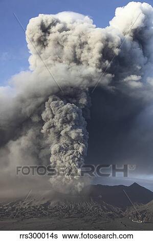 Eruption of ash cloud from Mount Bromo volcano, Tengger Caldera, Java, Indonesia. View Large Photo Image Stock Photograph - Eruption of ash cloud from Mount Bromo volcano, Tengger Caldera, Java, Indonesia.. Fotosearch