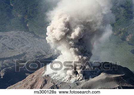 Eruption of ash cloud from Santiaguito dome complex, Santa Maria volcano, Guatemala. View Large Photo Image Stock Photograph - Eruption of ash cloud from Santiaguito dome complex, Santa Maria volcano, Guatemala.. Fotosearch