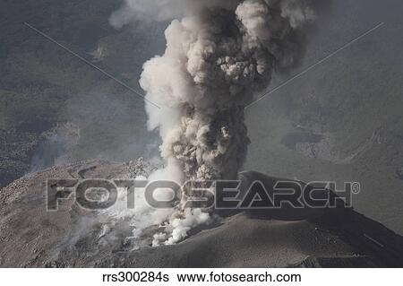 Eruption of ash cloud from Santiaguito dome complex, Santa Maria volcano, Guatemala. View Large Photo Image Stock Photograph - Eruption of ash cloud from Santiaguito dome complex, Santa Maria volcano, Guatemala.. Fotosearch