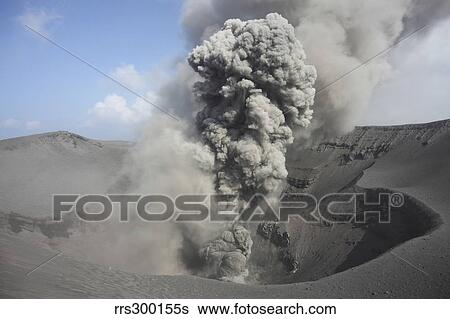 Eruption of volcanic ash, summit craters, Yasur Volcano, Tanna Island, Vanuatu. View Large Photo Image Stock Photograph - Eruption of volcanic ash, summit craters, Yasur Volcano, Tanna Island, Vanuatu.. Fotosearch