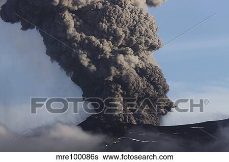 Stock Photograph - Eyjafjallajokull eruption, Iceland.. Fotosearch