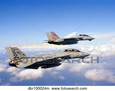 F-14A Tomcats in flight during a training mission. View Large Photo Image Picture - F-14A Tomcats in flight during a training mission.. Fotosearch