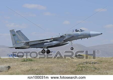 F-15 Eagle of the Royal Saudi Air Force landing at Konya Air Base, Turkey. View Large Photo Image Picture - F-15 Eagle of the Royal Saudi Air Force landing at Konya Air Base, Turkey.. Fotosearch