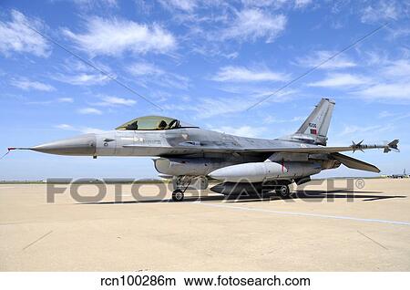 Picture - F-16A Falcon from the Portuguese Air Force at Moron Air Base, Spain.. Fotosearch