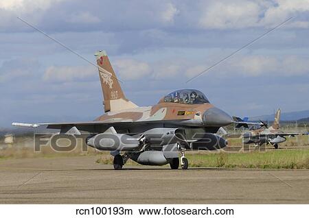 F-16B Netz from the Israeli Air Force at Decimomannu Air Base, Italy. View Large Photo Image Picture - F-16B Netz from the Israeli Air Force at Decimomannu Air Base, Italy.. Fotosearch