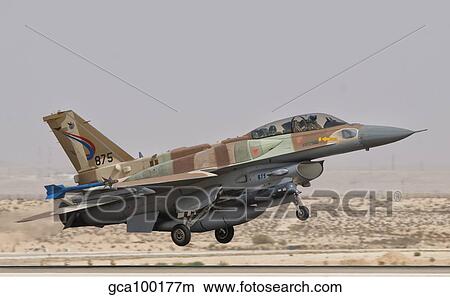 F-16I Sufa Fighting Falcon takes off from Ramon Air Base, Israel. View Large Photo Image Picture - F-16I Sufa Fighting Falcon takes off from Ramon Air Base, Israel.. Fotosearch