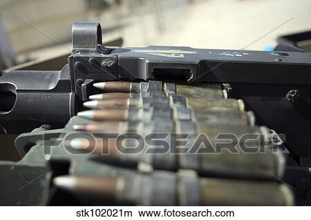 Picture - Fifty-caliber machine gun rounds.. Fotosearch
