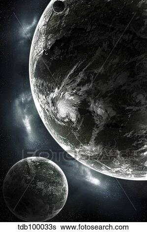 First day on a recently colonized earth-like planet. View Large Illustration Stock Illustration - First day on a recently colonized earth-like planet.. Fotosearch