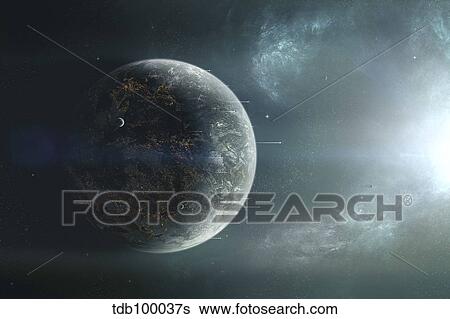 Fleet of colonization ships departing an earth-like planet. View Large Illustration Stock Illustration - Fleet of colonization ships departing an earth-like planet.. Fotosearch