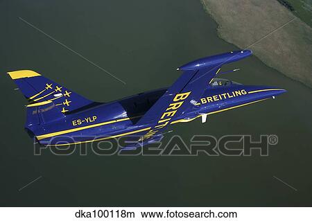 Picture - Flying with the Aero L-39 Albatros of the Breitling Jet Team.. Fotosearch