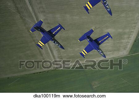 Flying with the Aero L-39 Albatros of the Breitling Jet Team. View Large Photo Image Picture - Flying with the Aero L-39 Albatros of the Breitling Jet Team.. Fotosearch