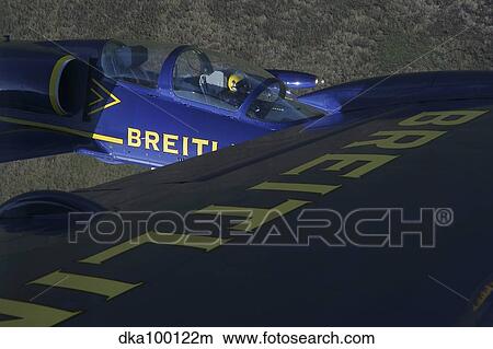 Flying with the Aero L-39 Albatros of the Breitling Jet Team. View Large Photo Image Picture - Flying with the Aero L-39 Albatros of the Breitling Jet Team.. Fotosearch