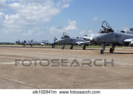 Four A-10 Thunderbolt II's return from flying a sortie. View Large Photo Image Picture - Four A-10 Thunderbolt II's return from flying a sortie.. Fotosearch