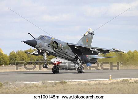 Picture - French Air Force Mirage F1CR taking off from Albacete Air Base.. Fotosearch
