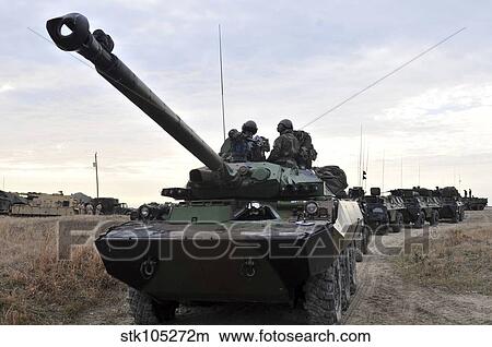 French Marines lead a convoy of combat vehicles during Exercise Bold Alligator 2012. View Large Photo Image Picture - French Marines lead a convoy of combat vehicles during Exercise Bold Alligator 2012.. Fotosearch