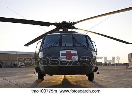 Front view of a UH-60 Black Hawk medevac helicopter. View Large Photo Image Picture - Front view of a UH-60 Black Hawk medevac helicopter.. Fotosearch