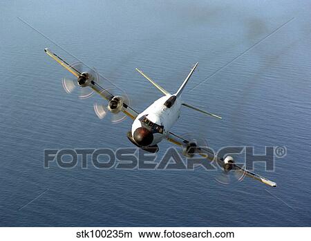 Front view of an EP-3E Orion aircraft. View Large Photo Image Picture - Front view of an EP-3E Orion aircraft.. Fotosearch