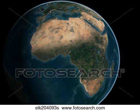 Full Earth from space above the African continent. View Large Photo Image Stock Photograph - Full Earth from space above the African continent. . Fotosearch