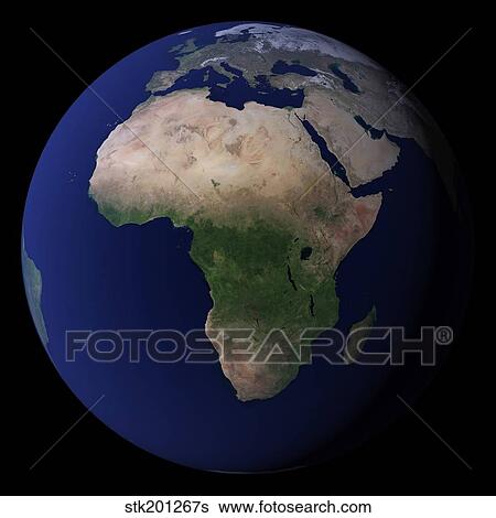 Full Earth showing Africa, Europe, & Middle East. View Large Photo Image Stock Photograph - Full Earth showing Africa, Europe, & Middle East.. Fotosearch