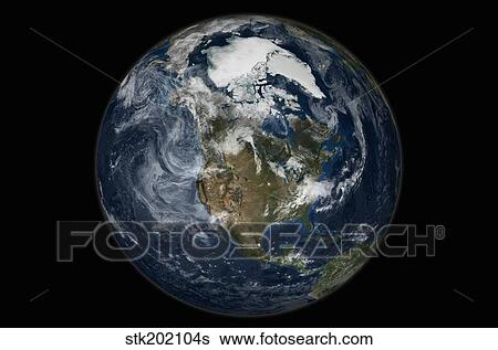 Full Earth showing North America. View Large Photo Image Stock Photograph - Full Earth showing North America.. Fotosearch