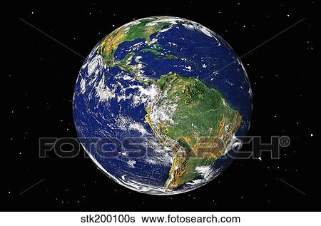Full Earth showing South America View Large Photo Image Stock Photograph - Full Earth showing South America. Fotosearch