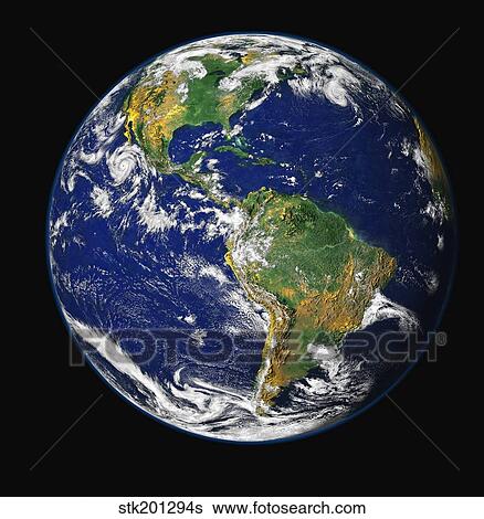 Full Earth showing the western hemisphere. View Large Photo Image Stock Photograph - Full Earth showing the western hemisphere.. Fotosearch