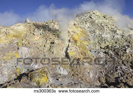 Fumaroles with sulphur deposits. Flank of Bocca Nuova crater, Mount Etna volcano, Sicily, Italy. View Large Photo Image Stock Photograph - Fumaroles with sulphur deposits. Flank of Bocca Nuova crater, Mount Etna volcano, Sicily, Italy.. Fotosearch