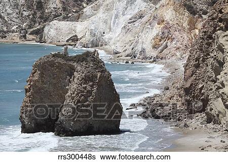 Fyriplaka beach, weathered volcanic formations, Milos Island, Greece View Large Photo Image Stock Photograph - Fyriplaka beach, weathered volcanic formations, Milos Island, Greece. Fotosearch