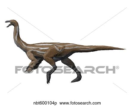 Gallimimus dinosaur. View Large Illustration Stock Illustration - Gallimimus dinosaur.. Fotosearch
