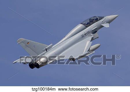 German Air Force Eurofighter Typhoon in flight over Germany. View Large Photo Image Picture - German Air Force Eurofighter Typhoon in flight over Germany.. Fotosearch