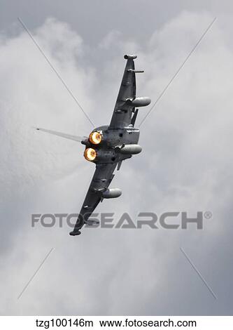 German Eurofighter with full reheat. View Large Photo Image Picture - German Eurofighter with full reheat.. Fotosearch