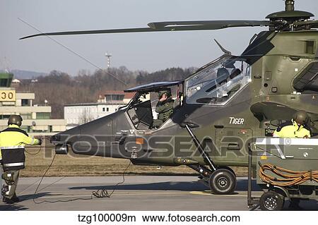 Picture - German Tiger Eurocopter at Fritzlar Airfield, Germany.. Fotosearch