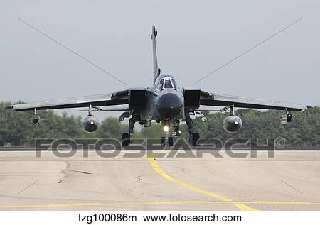 German Tornado ECR on the runway at Lechfeld Airfield, Germany. View Large Photo Image Picture - German Tornado ECR on the runway at Lechfeld Airfield, Germany.. Fotosearch