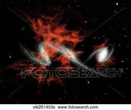 Giant galactic blobs. View Large Illustration Stock Illustration - Giant galactic blobs.. Fotosearch