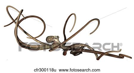Giant Octopus View Large Illustration Stock Illustration - Giant Octopus. Fotosearch